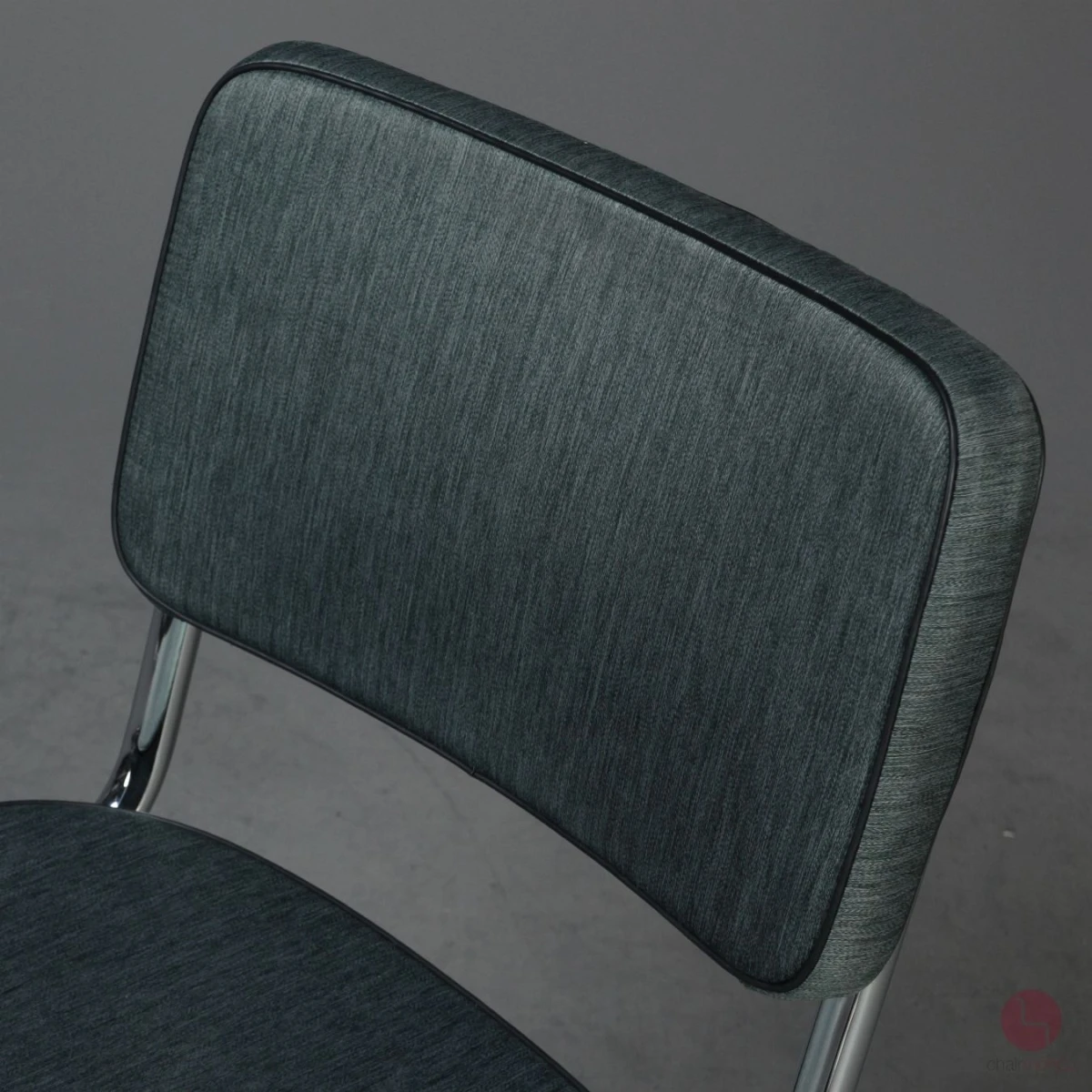 Thonet S32 PV Freischwinger Stoff Grün Grau mit Vollpolster gebraucht