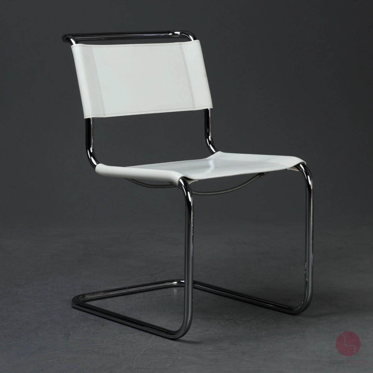 Thonet S33 Freischwinger Leder Weiß gebraucht Thonet S33 Freischwinger Leder Weiß gebraucht