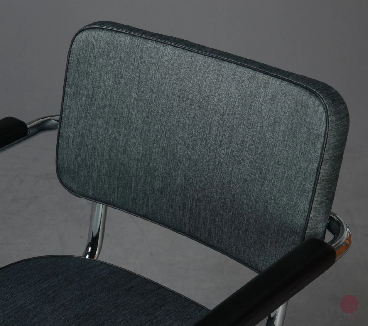 Thonet S64 PV Freischwinger mit Polster in Grün Grau gebraucht