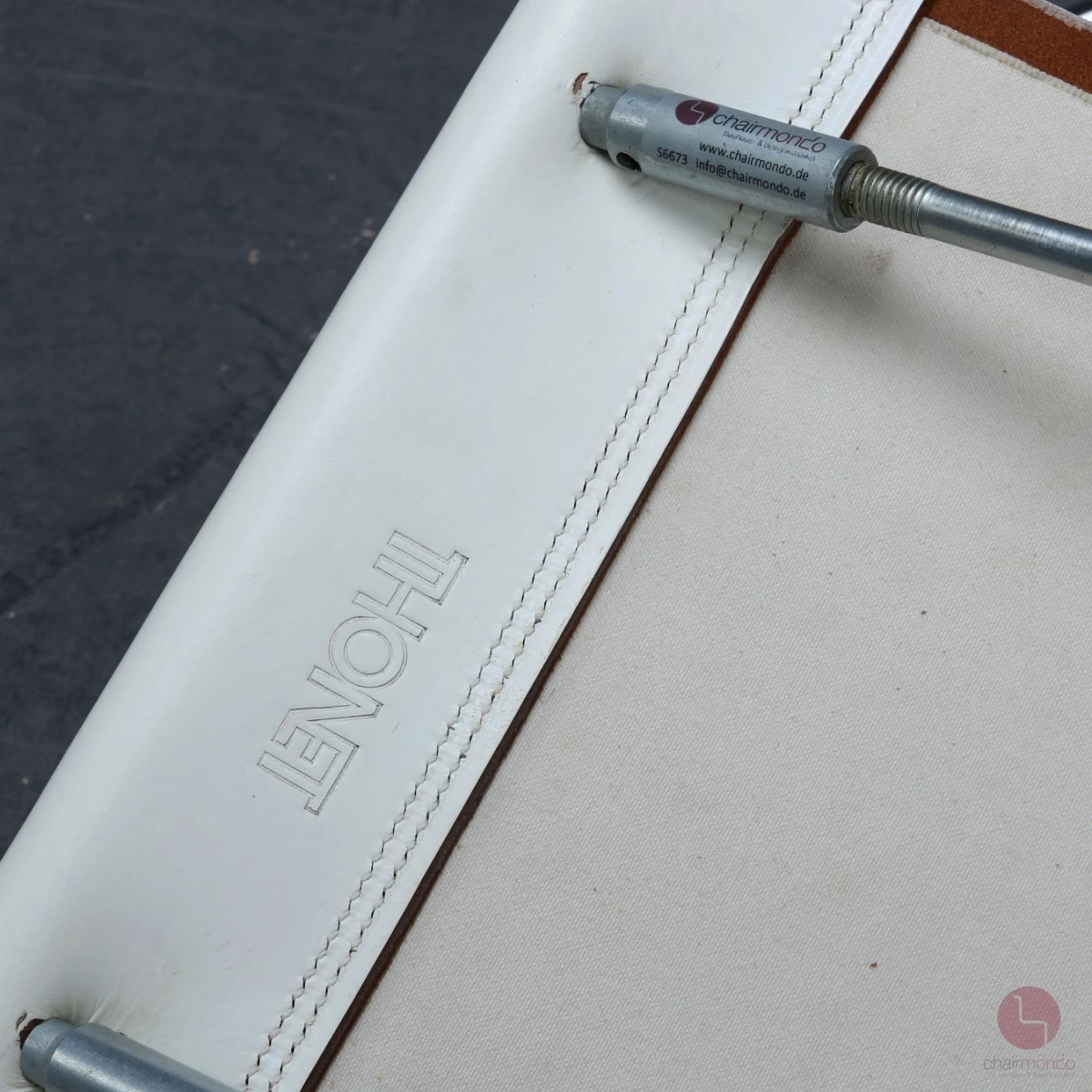 Thonet S33 Freischwinger Leder Weiß gebraucht Thonet S33 Freischwinger Leder Weiß gebraucht