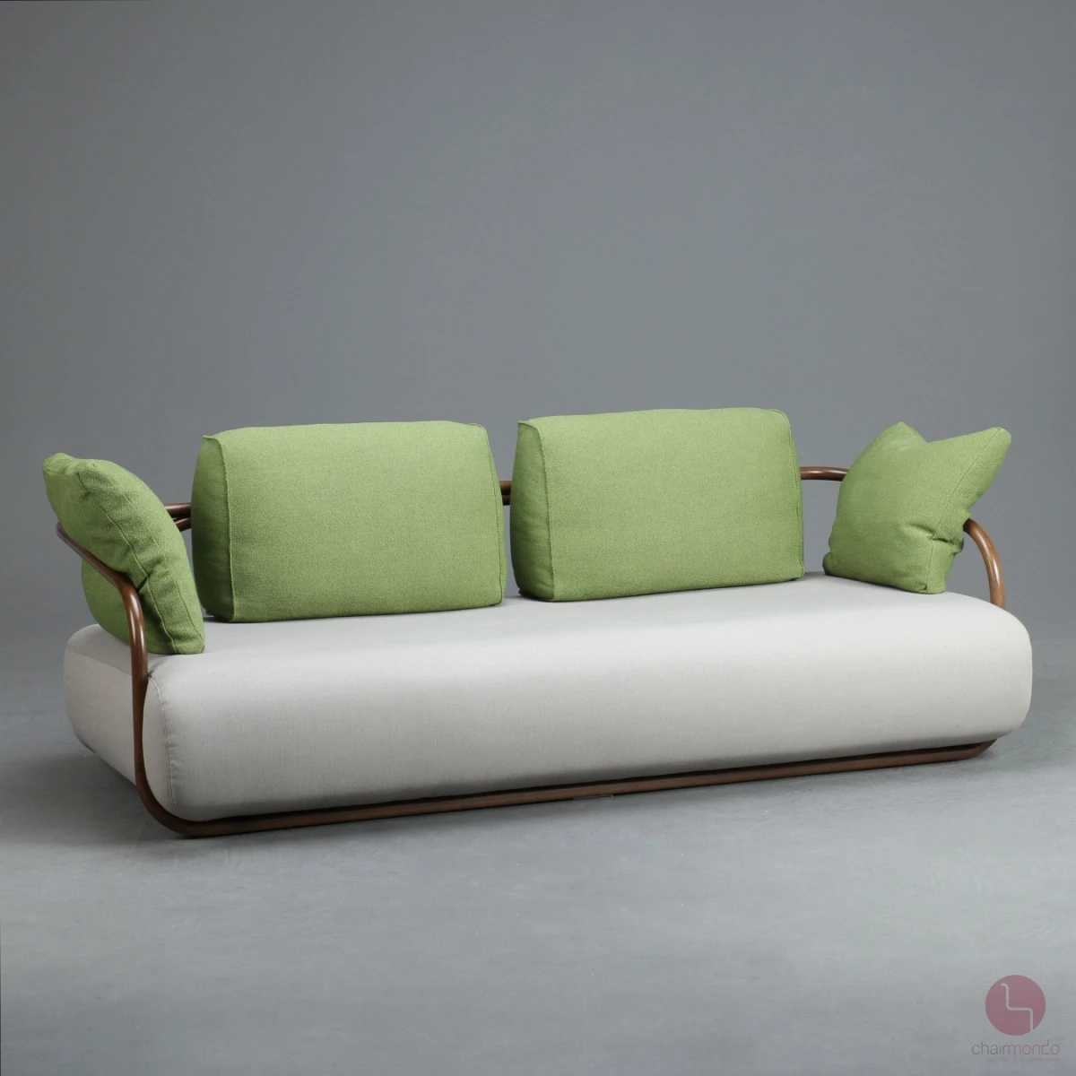 Thonet 2002 Design Sofa Couch mit Stoffbezug Grau Grün gebraucht