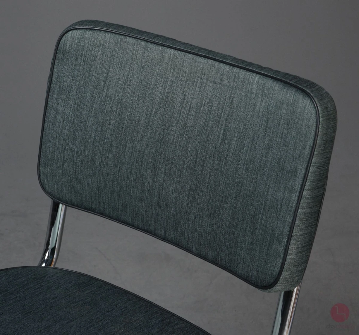 Thonet S32 PV Freischwinger Stoff Grün Grau mit Vollpolster gebraucht