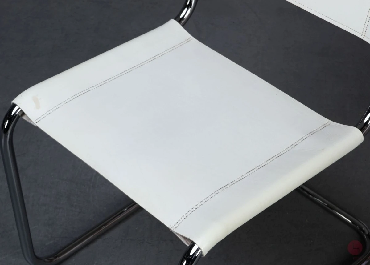 Thonet S33 Freischwinger Leder Weiß gebraucht Thonet S33 Freischwinger Leder Weiß gebraucht