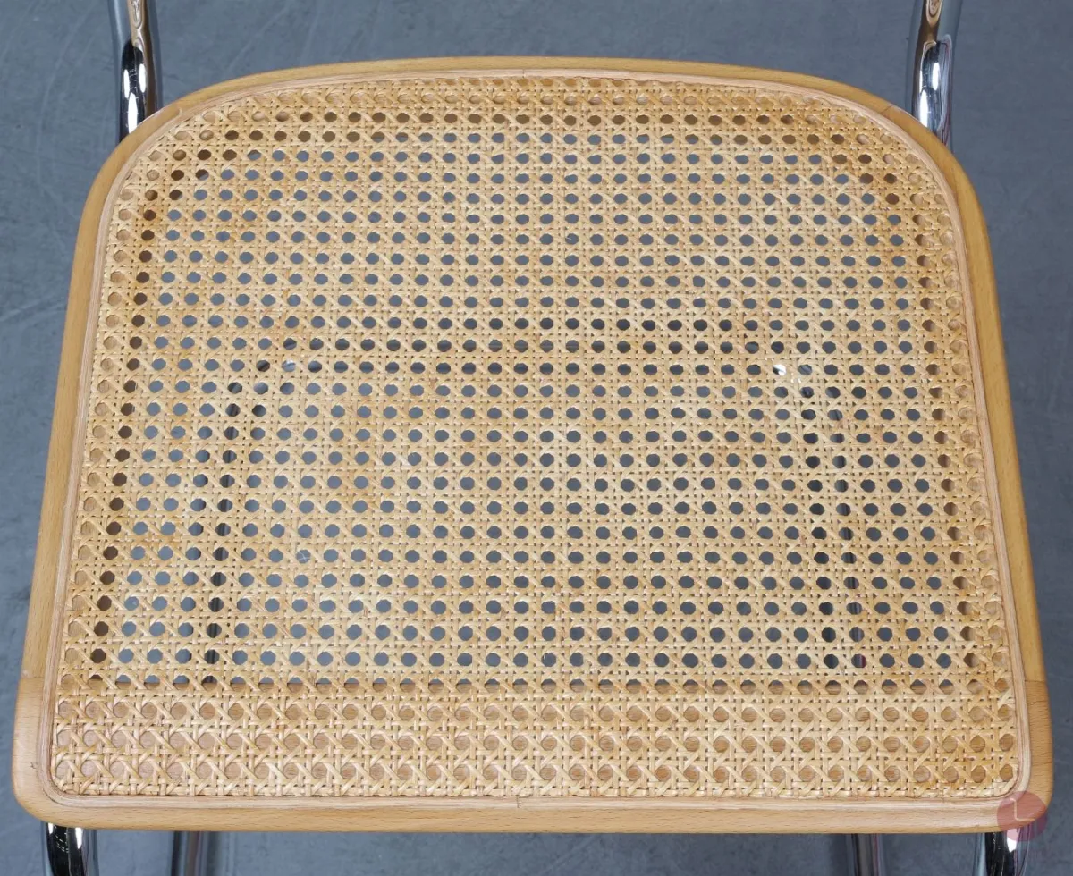 Thonet S32 Freischwinger Buche Natur mit Patina Geflecht gebraucht