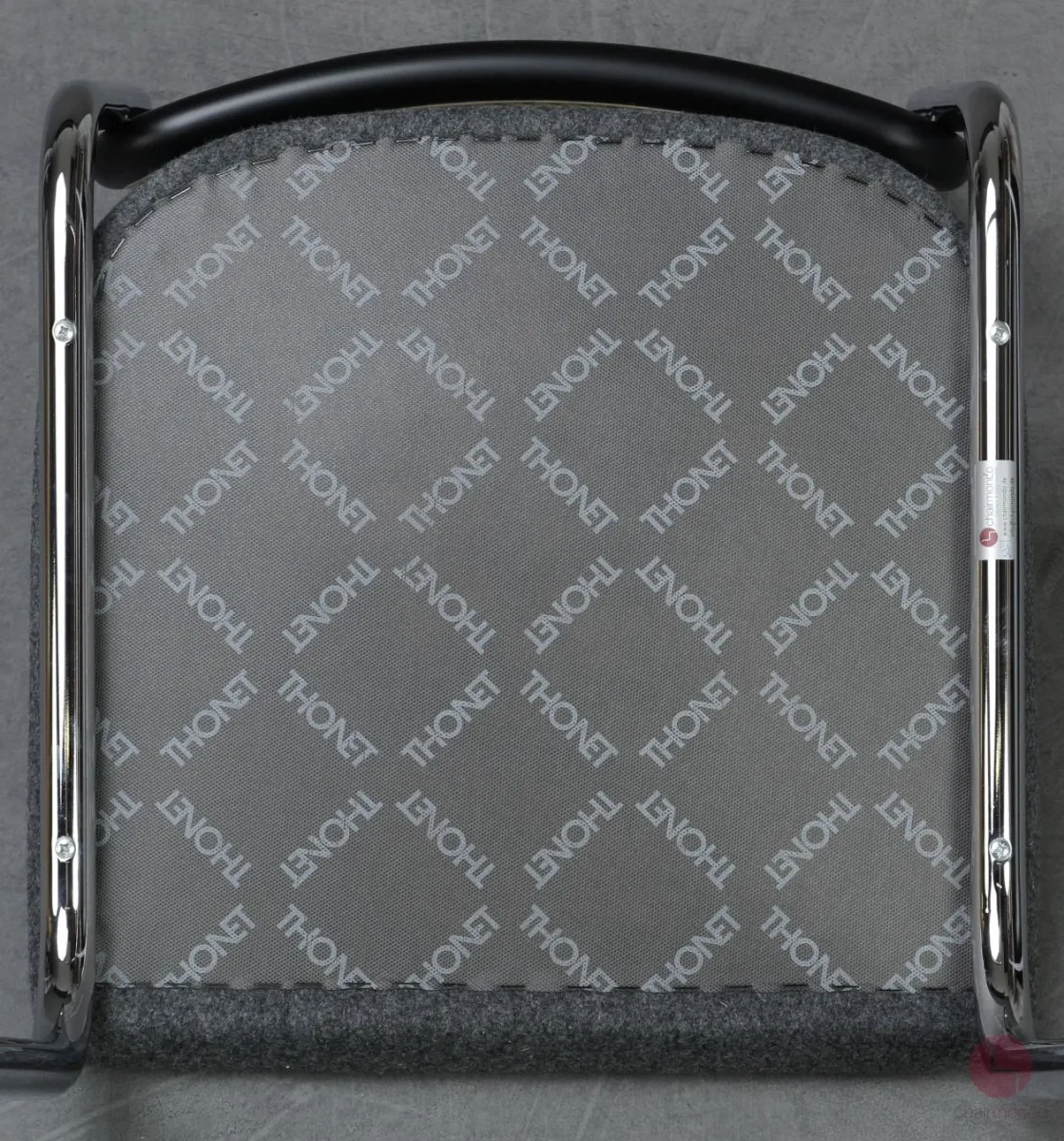 Thonet S32 SPV Freischwinger Stoff Grau mit Geflecht Rückenlehne gebraucht