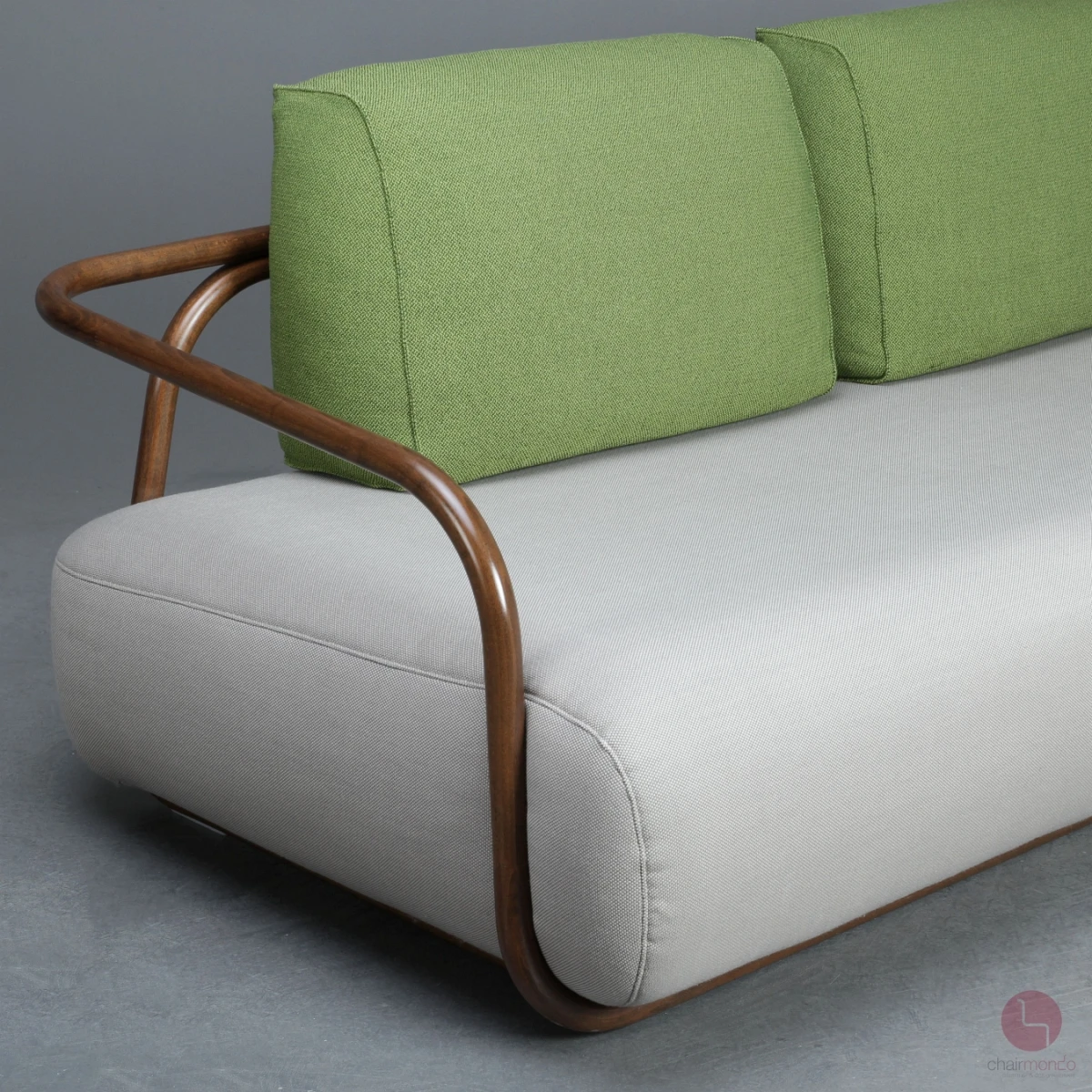 Thonet 2002 Design Sofa Couch mit Stoffbezug Grau Grün gebraucht