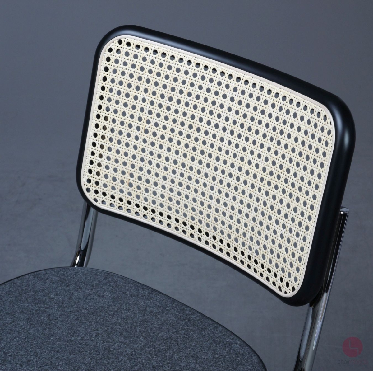 Thonet S32 SPV Freischwinger Stoff Grau mit Geflecht Rückenlehne gebraucht