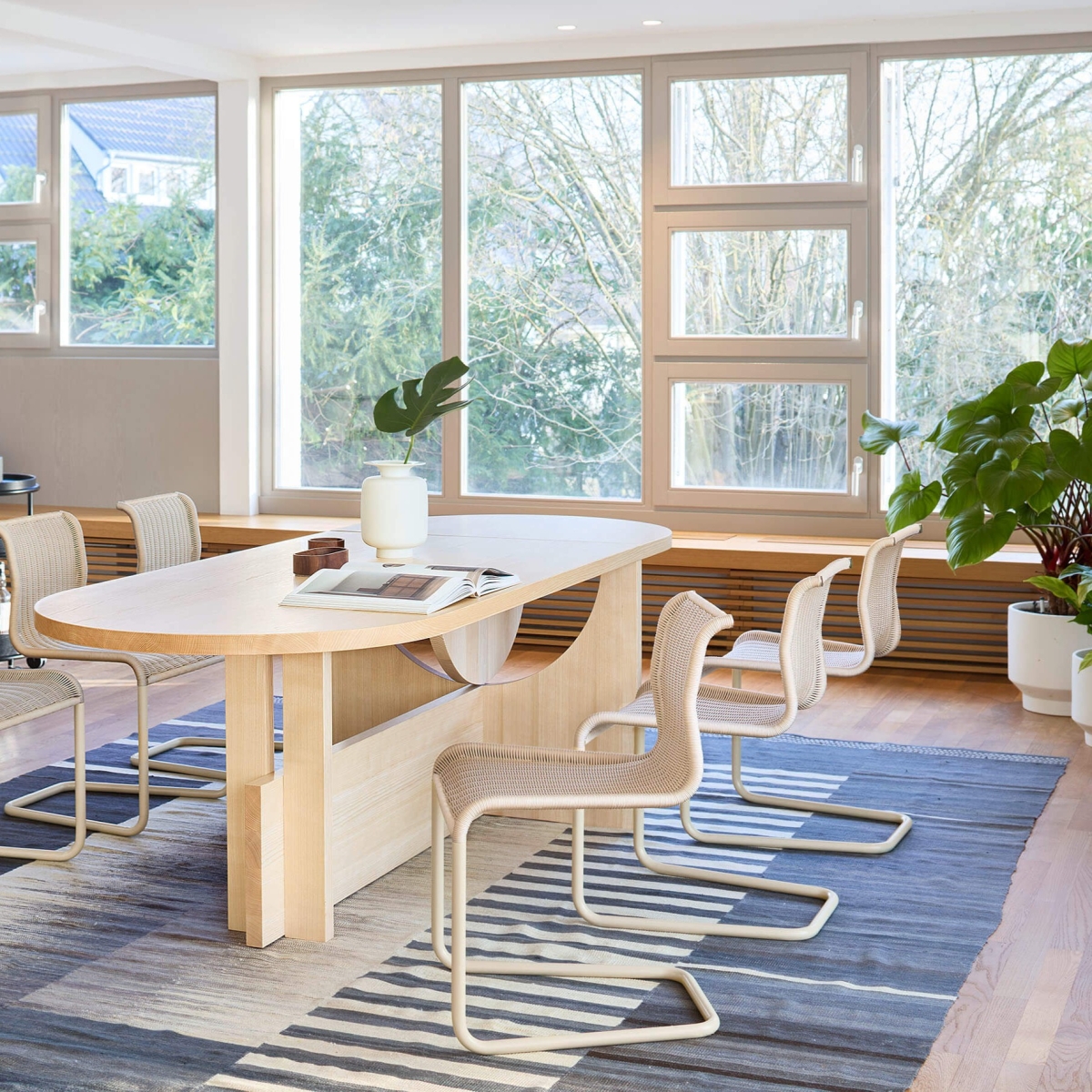 Tecta B15 Kragstuhl mit Geflecht l und Stahlrohr