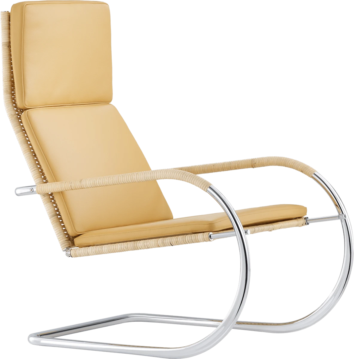 Tecta D35-1 Freischwinger Sessel mit Stoff oder Leder Polster und Rohrgeflecht Tecta D35-1 Freischwinger Sessel mit Stoff oder Leder Polster und Rohrgeflecht