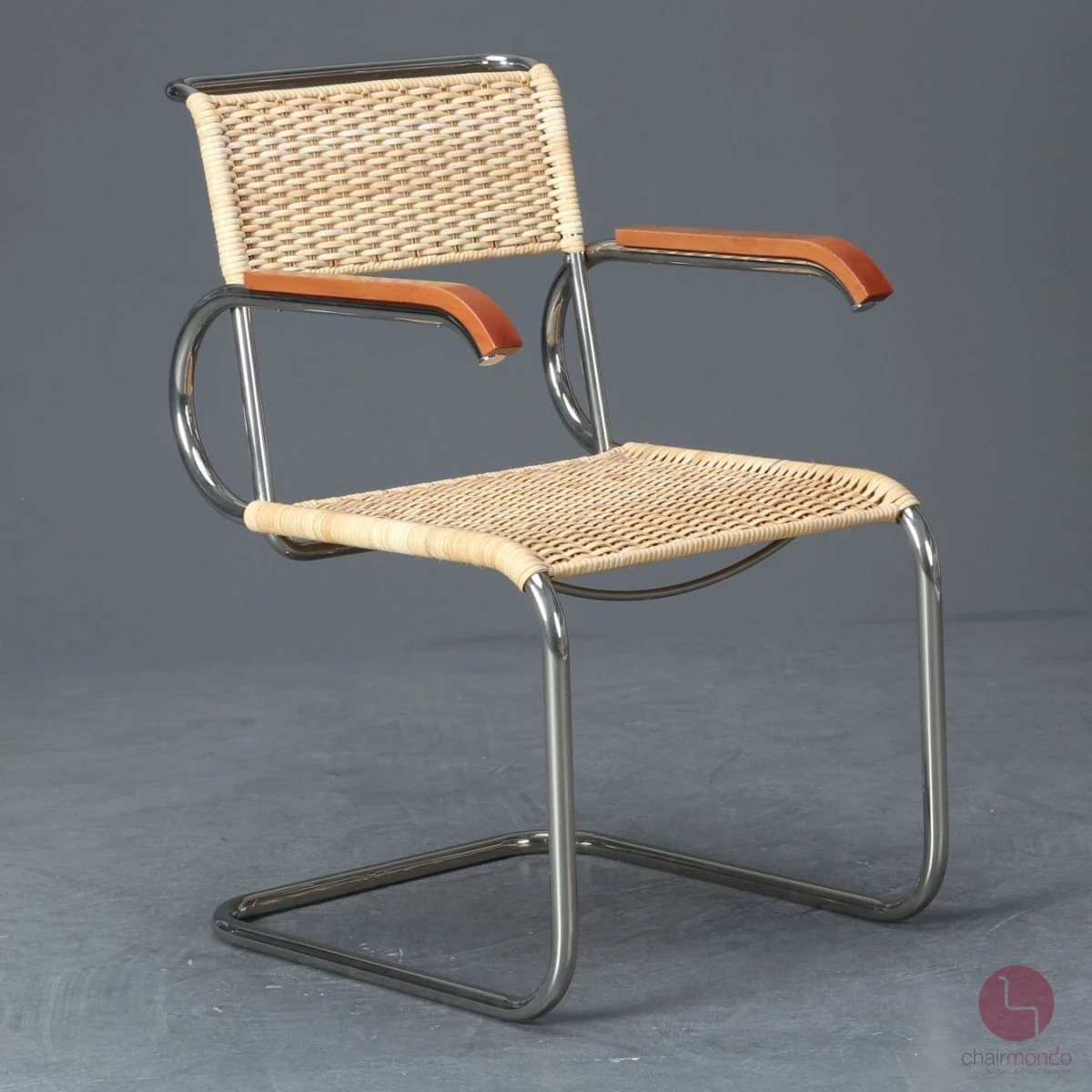 Tecta D40 Freischwinger mit neuem Natur-Geflecht, gebraucht Tecta D40 Freischwinger mit neuem Natur-Geflecht, gebraucht
