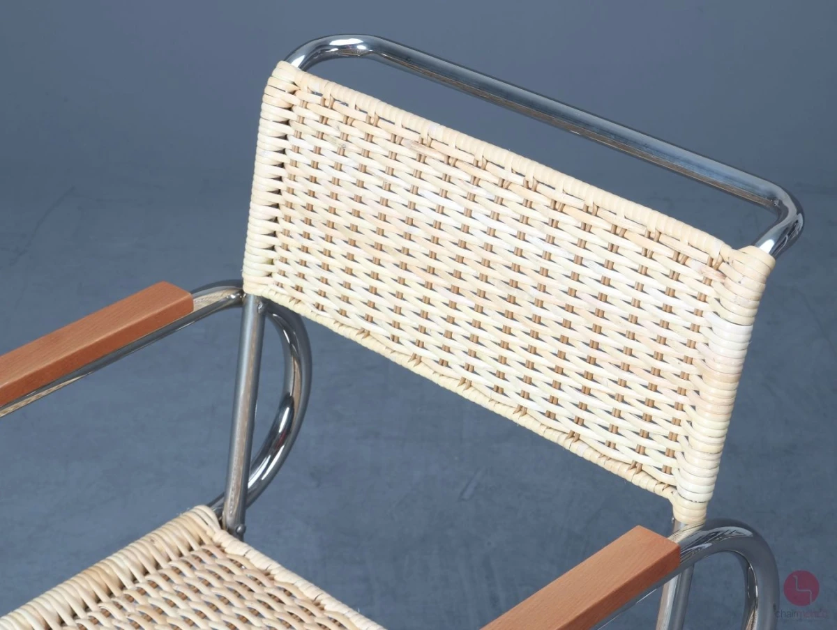 Tecta D40 Freischwinger mit neuem Natur-Geflecht, gebraucht Tecta D40 Freischwinger mit neuem Natur-Geflecht, gebraucht