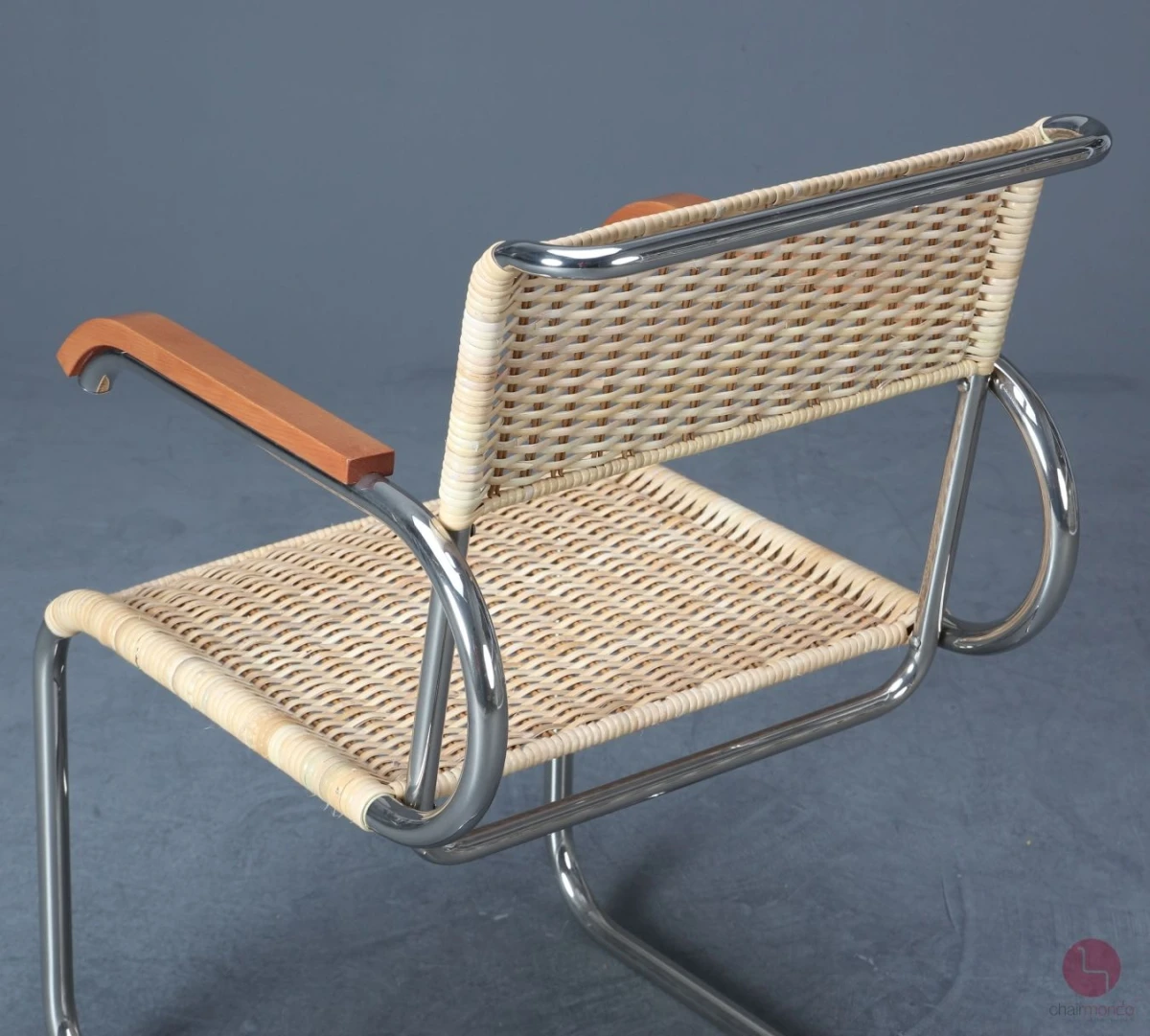Tecta D40 Freischwinger mit neuem Natur-Geflecht, gebraucht Tecta D40 Freischwinger mit neuem Natur-Geflecht, gebraucht