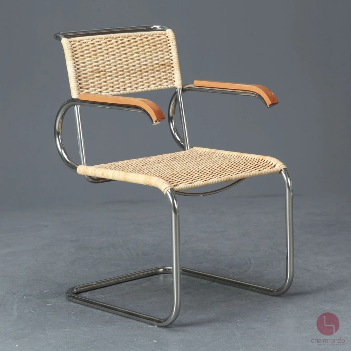 Tecta D40 Freischwinger mit neuem Natur-Geflecht, gebraucht Tecta D40 Freischwinger mit neuem Natur-Geflecht, gebraucht