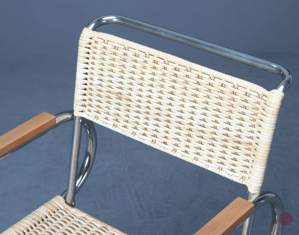 Tecta D40 Freischwinger mit neuem Natur-Geflecht, gebraucht Tecta D40 Freischwinger mit neuem Natur-Geflecht, gebraucht
