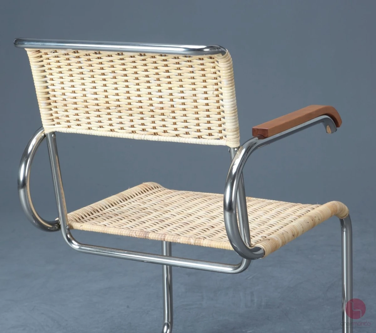 Tecta D40 Freischwinger mit neuem Natur-Geflecht, gebraucht Tecta D40 Freischwinger mit neuem Natur-Geflecht, gebraucht