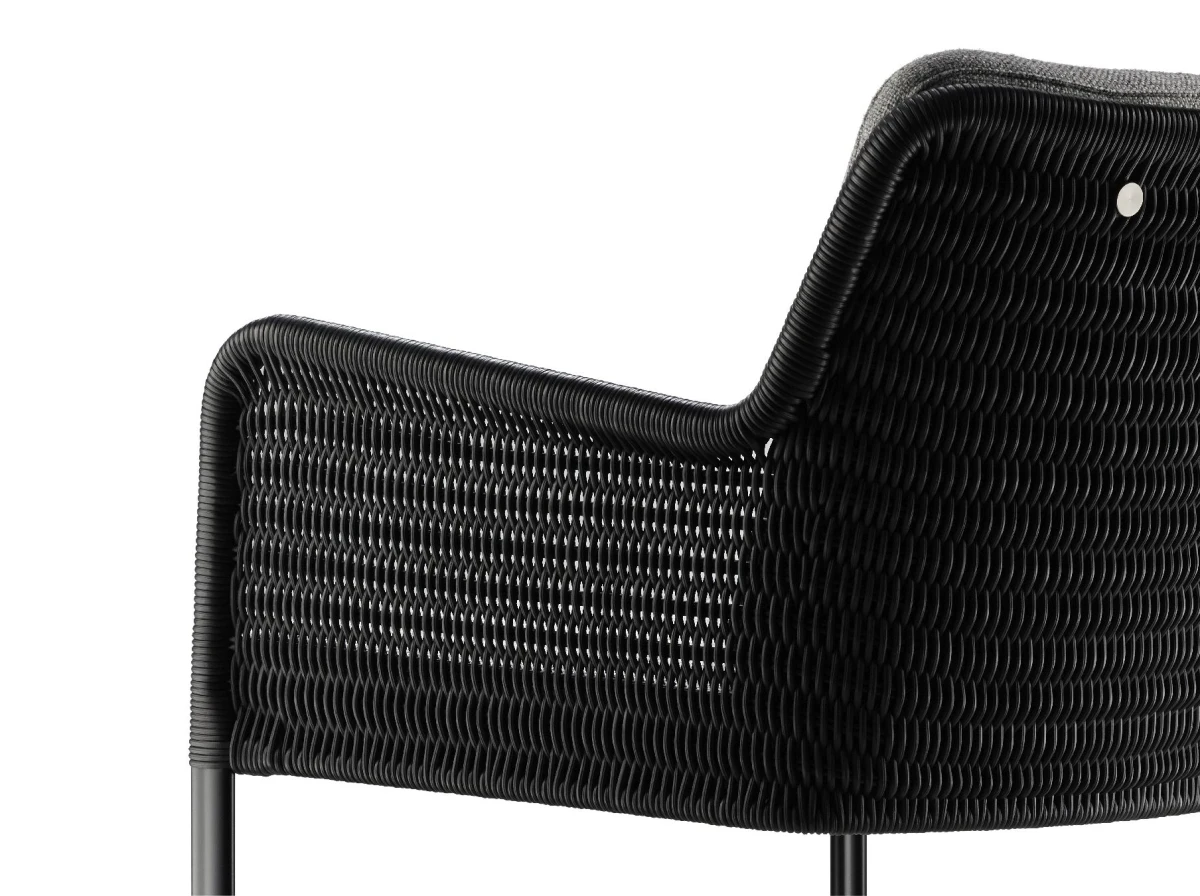 Tecta D43-1 Stofff Grau Geflecht Schwarz