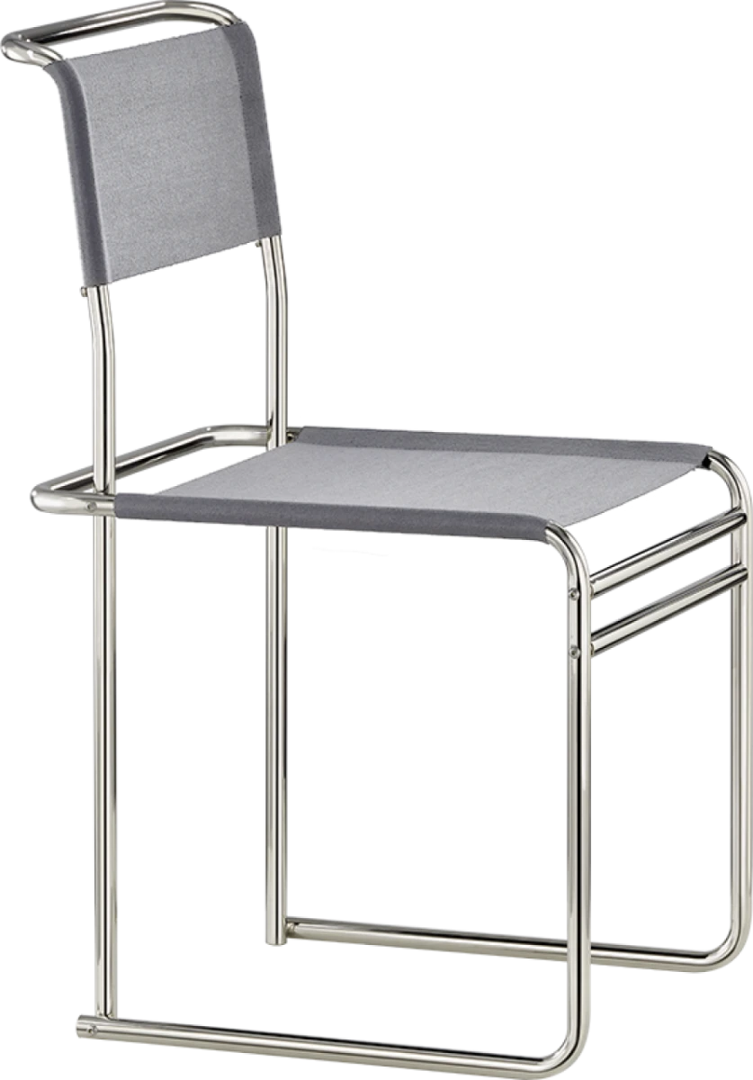 Tecta B40 Grau mit Chrom gestell Seitenansicht Tecta B40 Grau mit Chrom gestell Seitenansicht