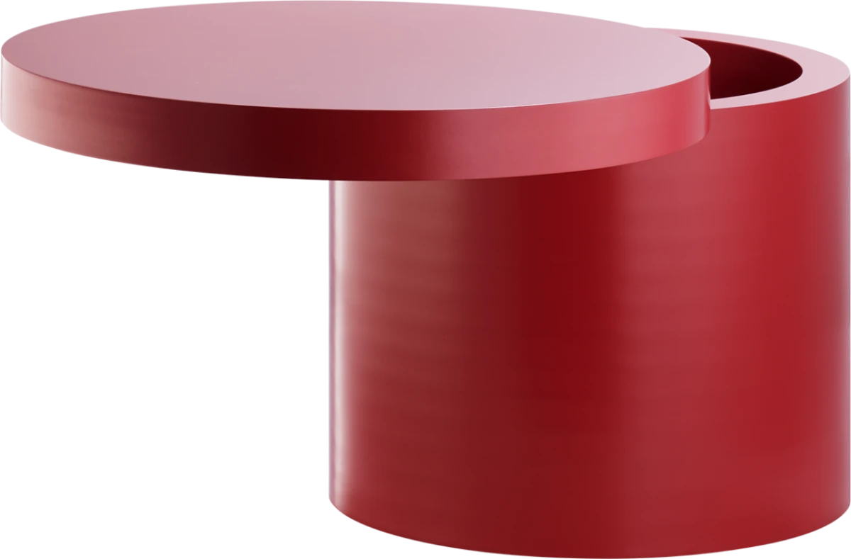 Tecta K8b Seitliche Ansicht rot Tecta K8b Seitliche Ansicht rot