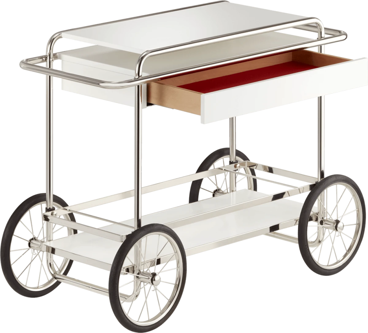 Tecta M4RS Konsolenwagen Weiß – Stilvolle Aufbewahrung im Bauhaus-Design