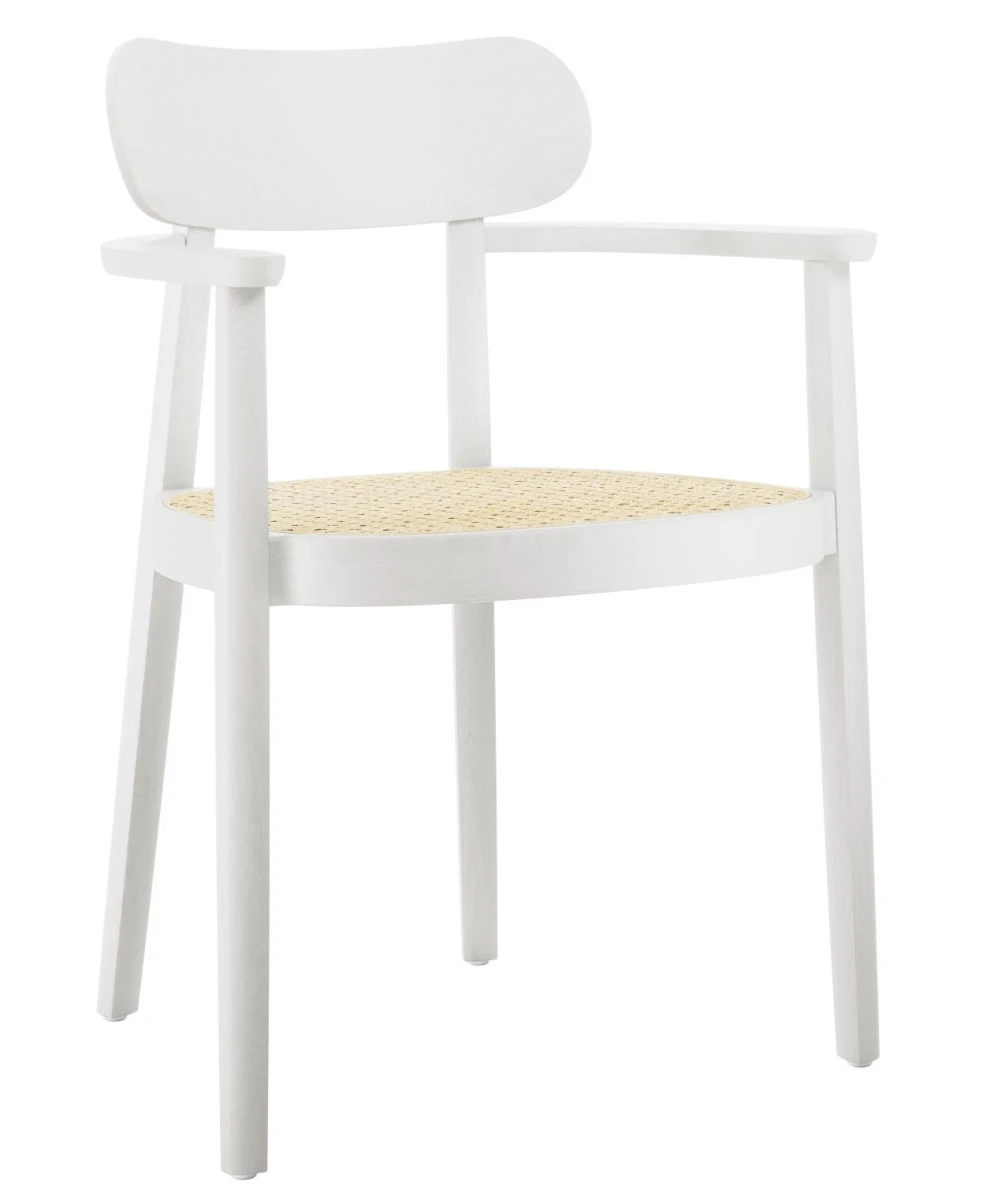 Thonet 118 FV Holzstuhl mit Geflecht und Stützgewebe