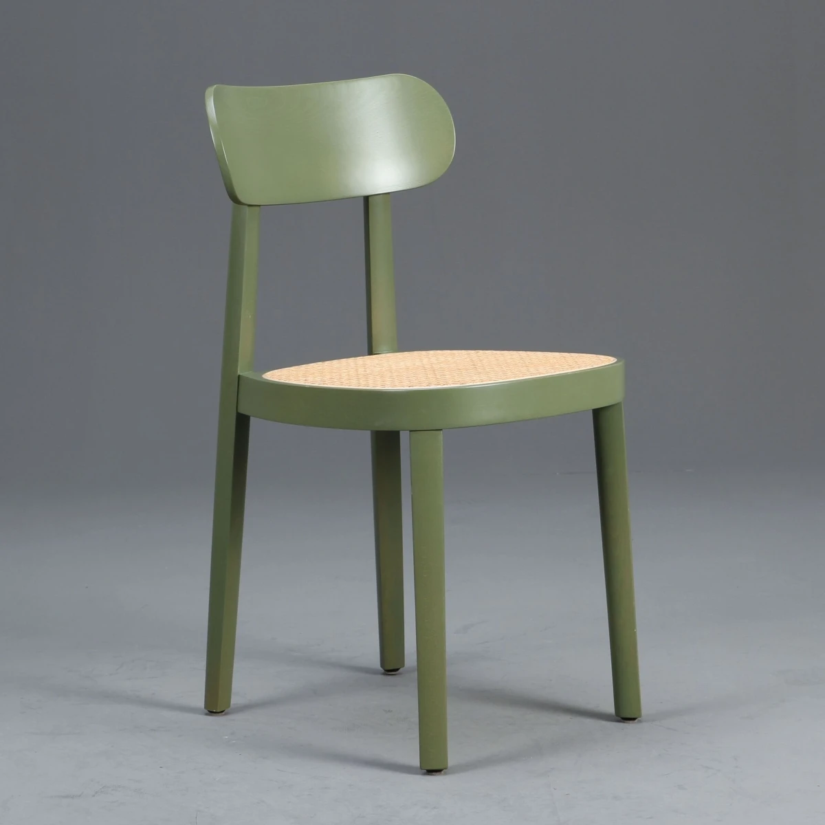 Thonet 118 Stuhl Olivgrün