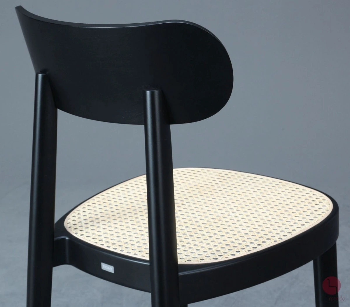 Thonet 118 Holzstuhl Schwarz mit Wiener Geflecht