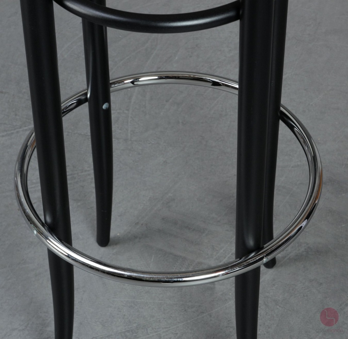 Thonet 204 RH Barhocker mit Geflecht in Schwarz gebraucht