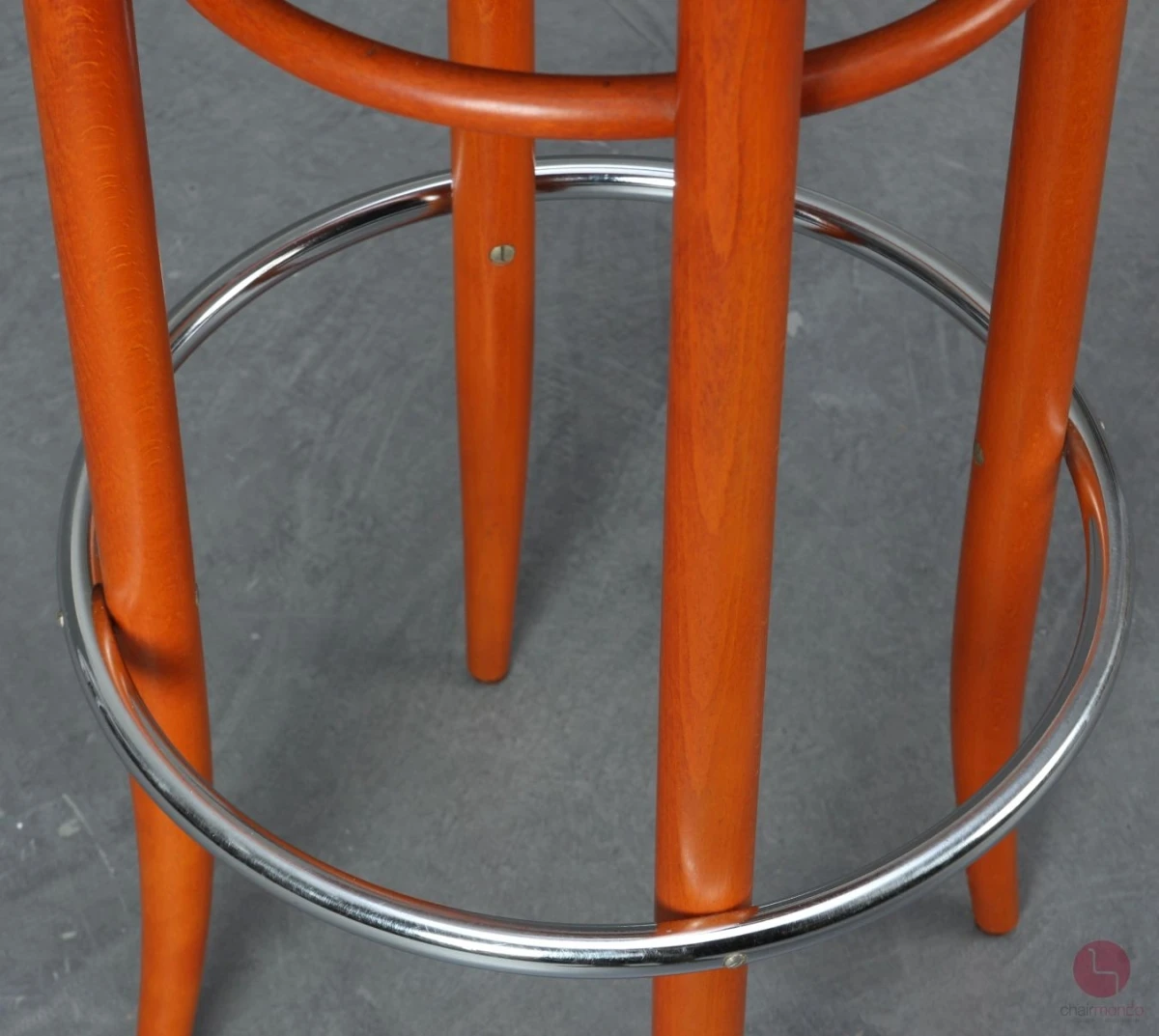 Thonet 204 RH Barhocker mit Geflecht Orange, gebraucht Thonet 204 RH Barhocker mit Geflecht Orange, gebraucht
