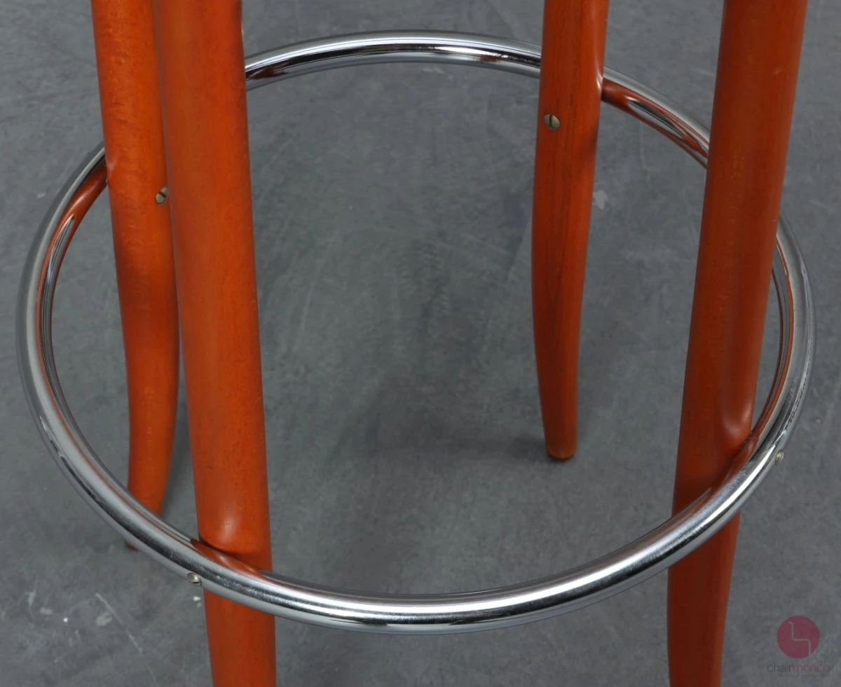Thonet 204 RH Barhocker mit Geflecht Orange, gebraucht Thonet 204 RH Barhocker mit Geflecht Orange, gebraucht