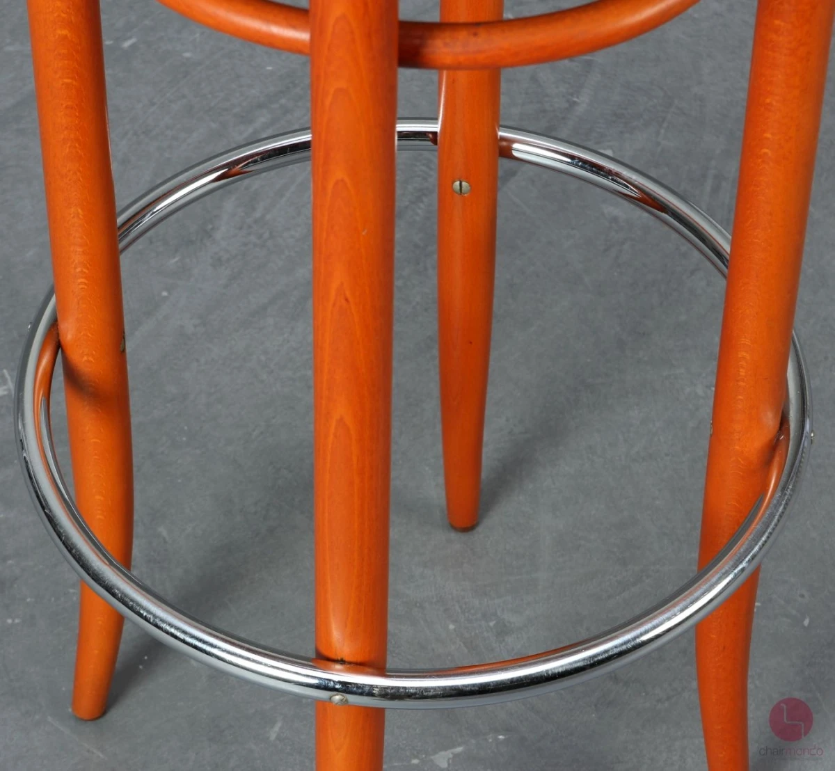 Thonet 204 RH Barhocker mit Geflecht Orange, gebraucht Thonet 204 RH Barhocker mit Geflecht Orange, gebraucht