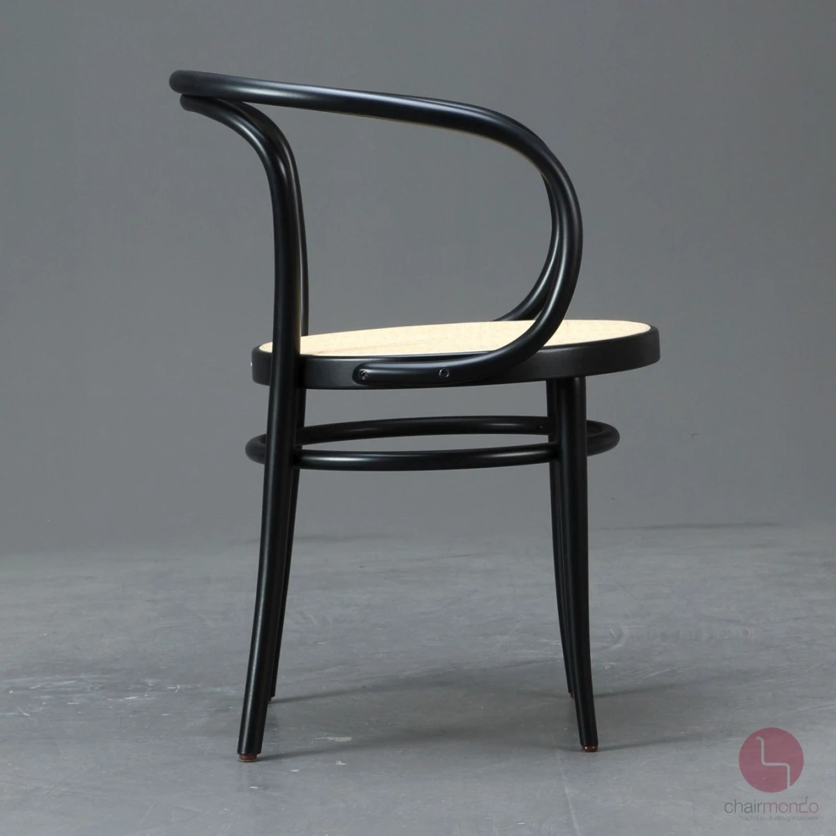 Thonet 209 Bugholzstuhl Schwarz mit neuem Geflecht + Stützgewebe Thonet 209 Bugholzstuhl Schwarz mit neuem Geflecht + Stützgewebe