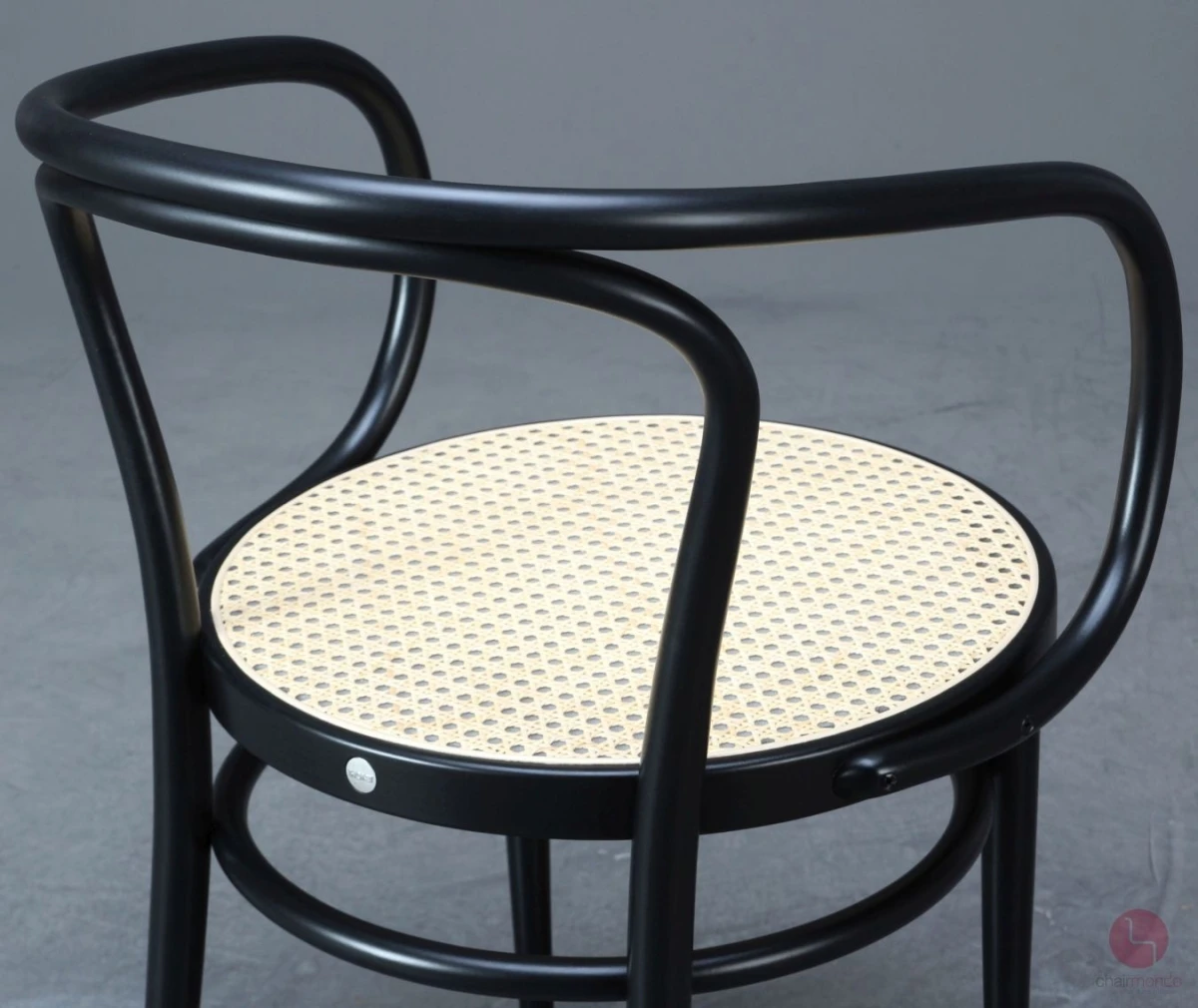 Thonet 209 Bugholzstuhl Schwarz mit neuem Geflecht + Stützgewebe Thonet 209 Bugholzstuhl Schwarz mit neuem Geflecht + Stützgewebe
