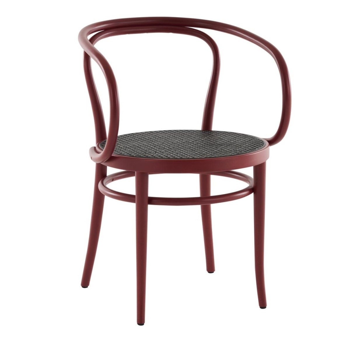 Thonet 209 Dark melange Geflecht mit rotem Gestell