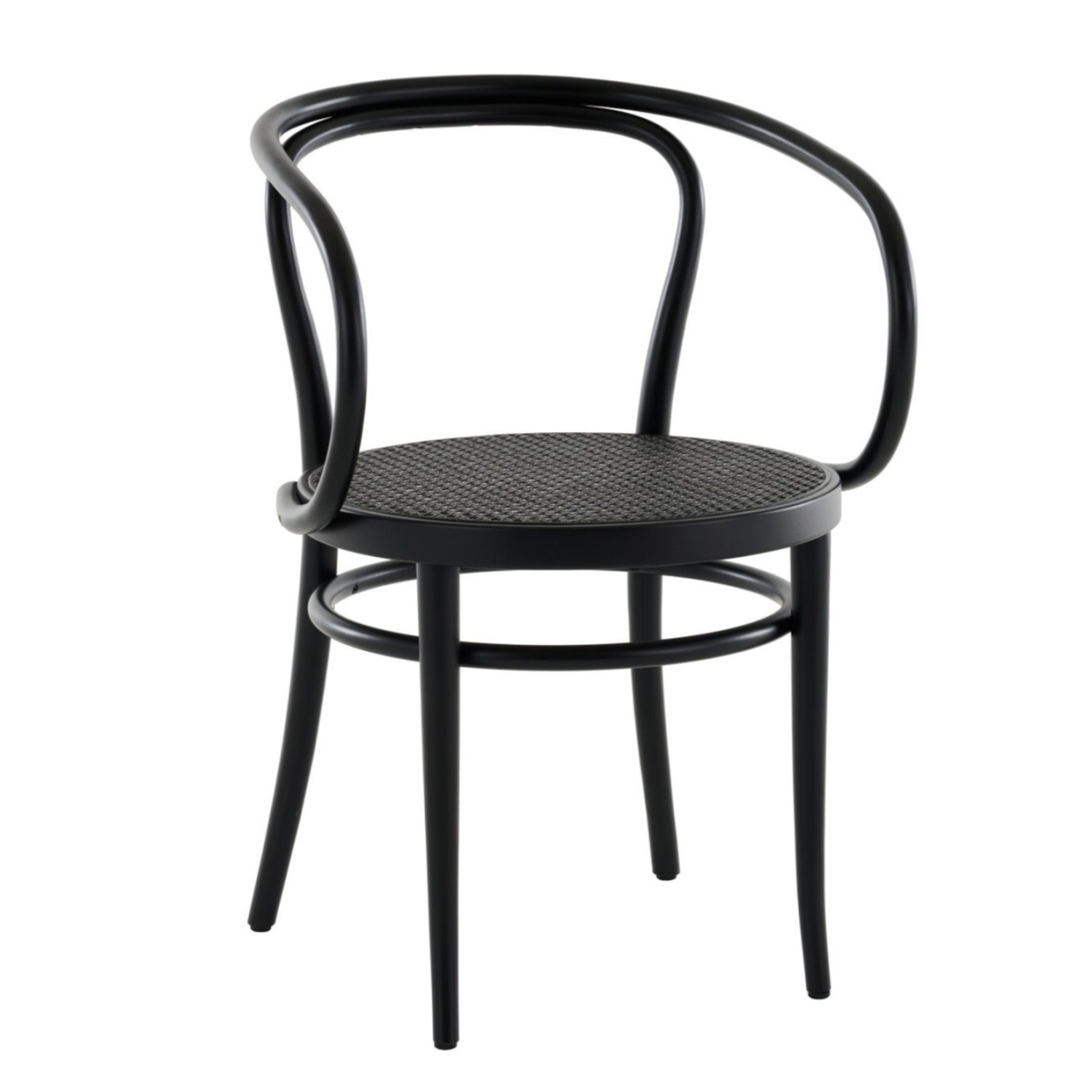 Thonet 209 Dark melange Geflecht mit schwarzem Gestell