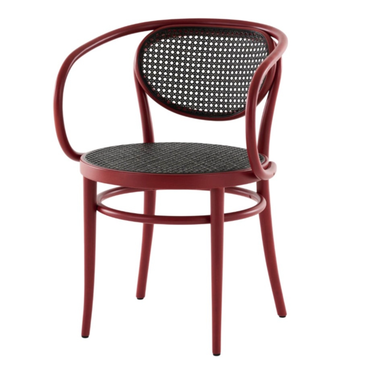 Thonet 210 R Dark Melange Geflecht, Buche rostrot gebeizt