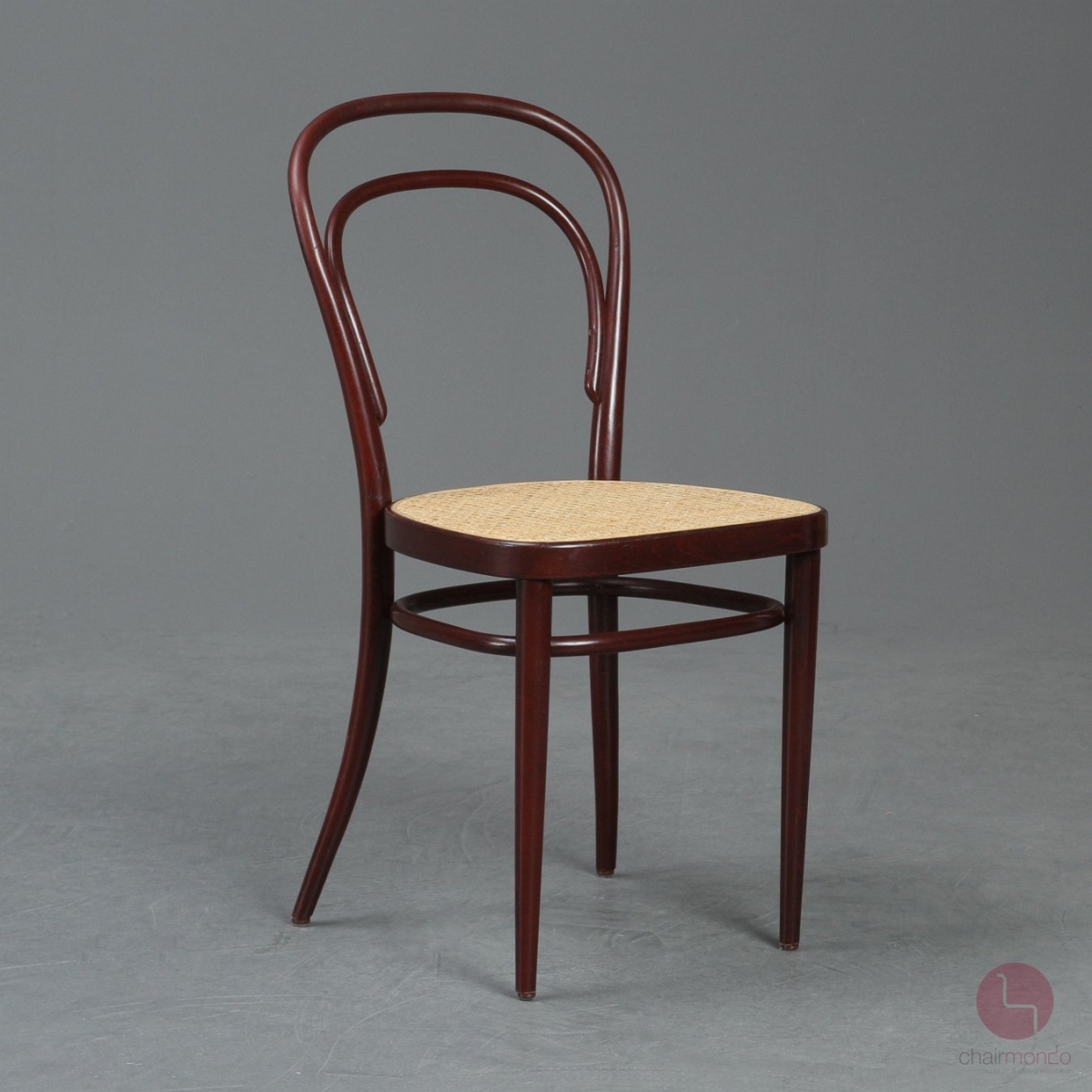 Thonet 214 Bugholz Stuhl Schwarzrot mit neuem Geflecht gebraucht