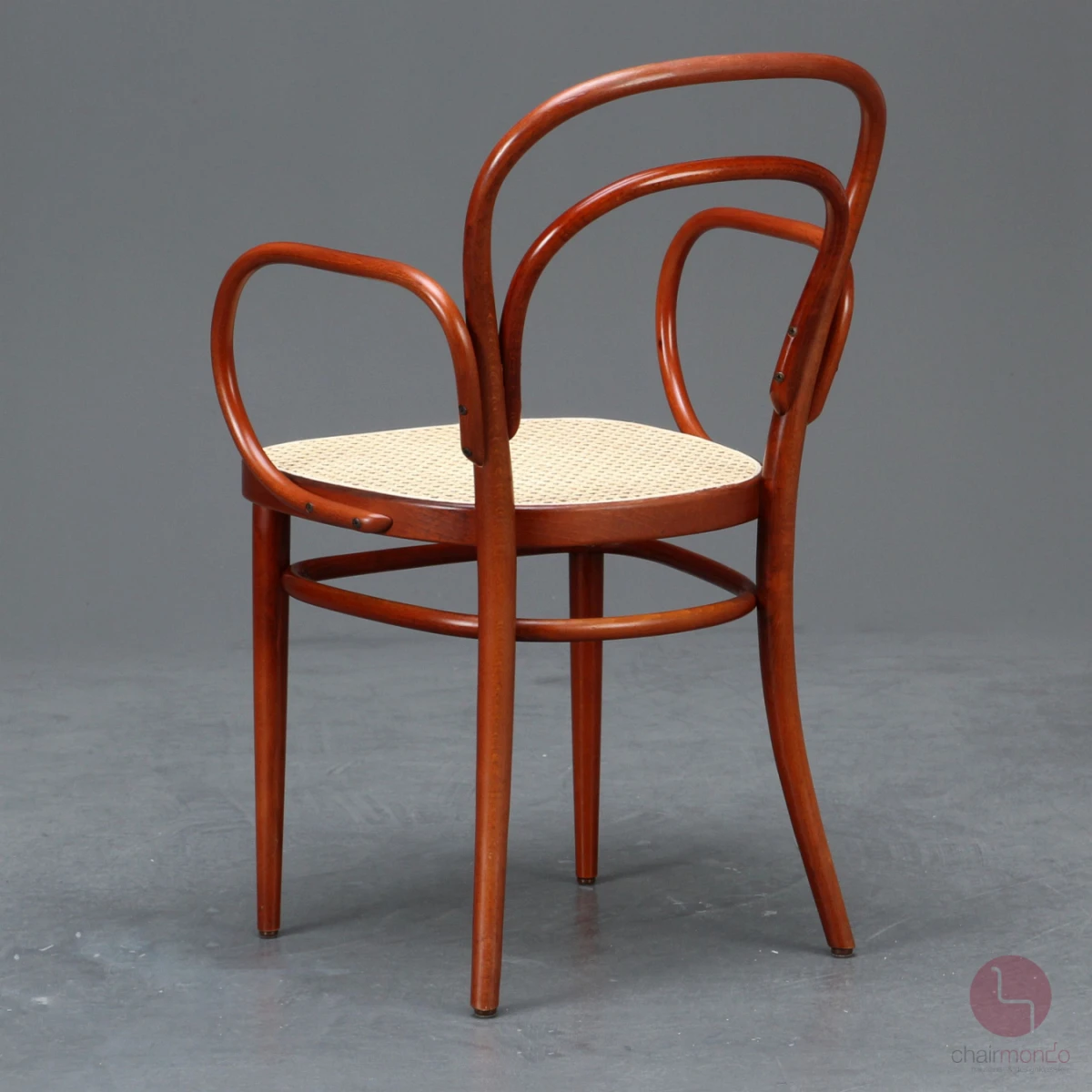 Thonet 214 F Bugholzstuhl Mahagoni mit Geflecht gebraucht