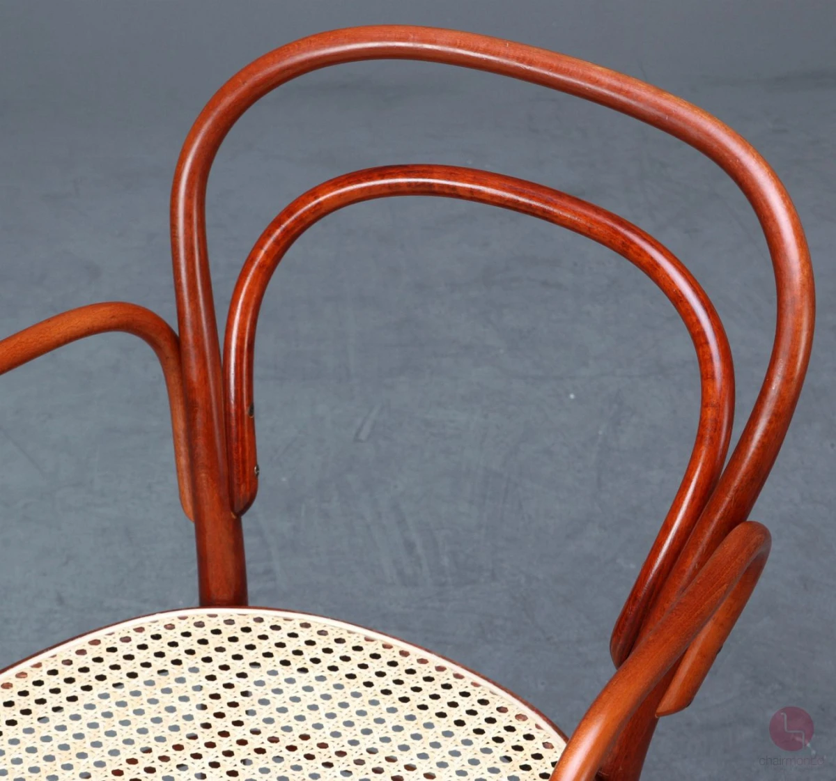 Thonet 214 F Bugholzstuhl Mahagoni mit Geflecht gebraucht