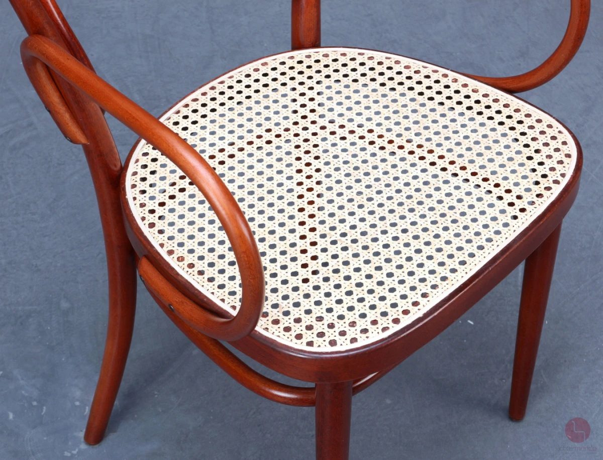 Thonet 214 F Bugholzstuhl Mahagoni mit Geflecht gebraucht