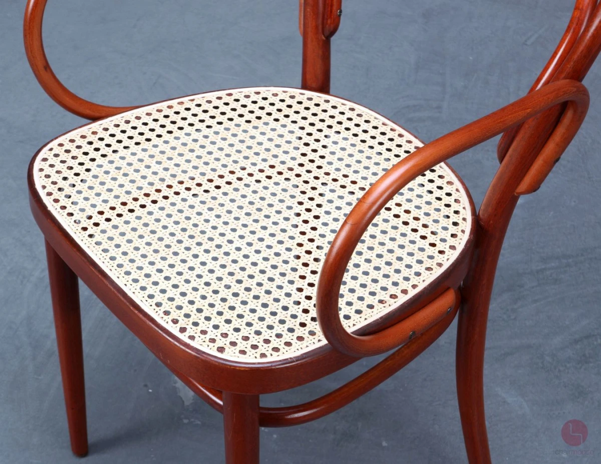 Thonet 214 F Bugholzstuhl Mahagoni mit Geflecht gebraucht