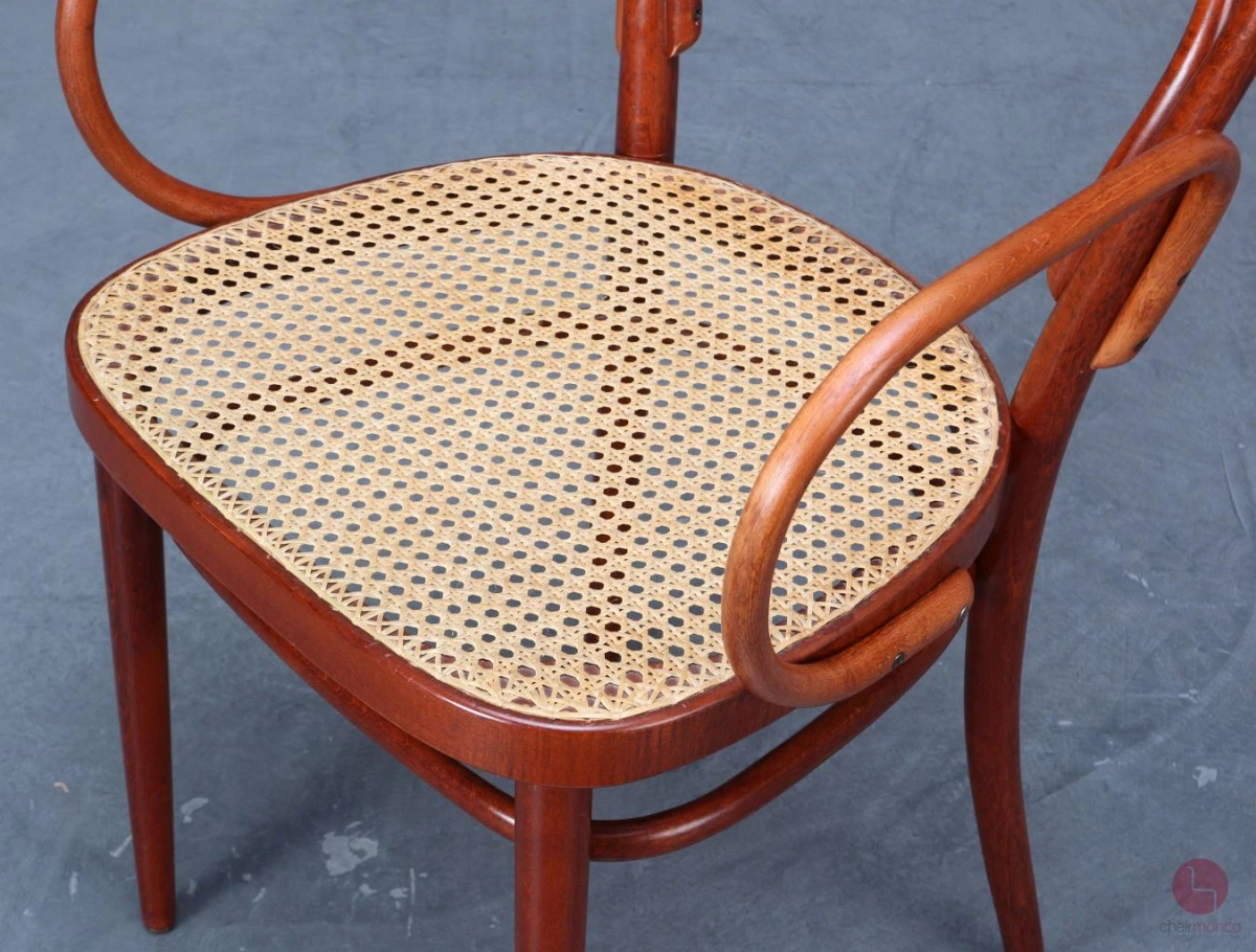 Thonet 214 F Mahagoni Braun Bugholzstuhl mit Geflecht gebraucht Thonet 214 F Mahagoni Braun Bugholzstuhl mit Geflecht gebraucht