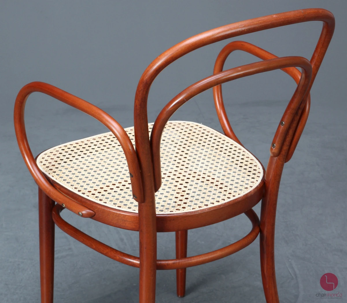 Thonet 214 F Bugholzstuhl Mahagoni mit Geflecht gebraucht