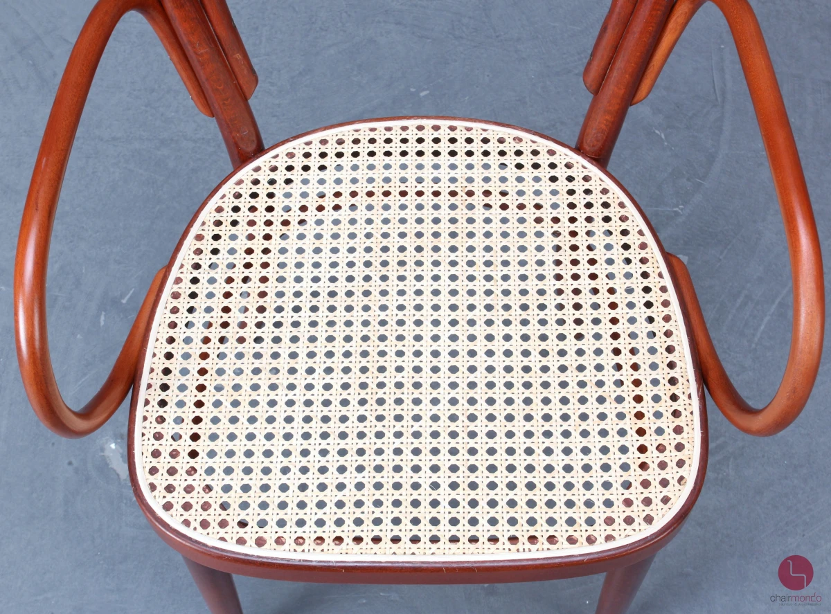 Thonet 214 F Bugholzstuhl Mahagoni mit Geflecht gebraucht