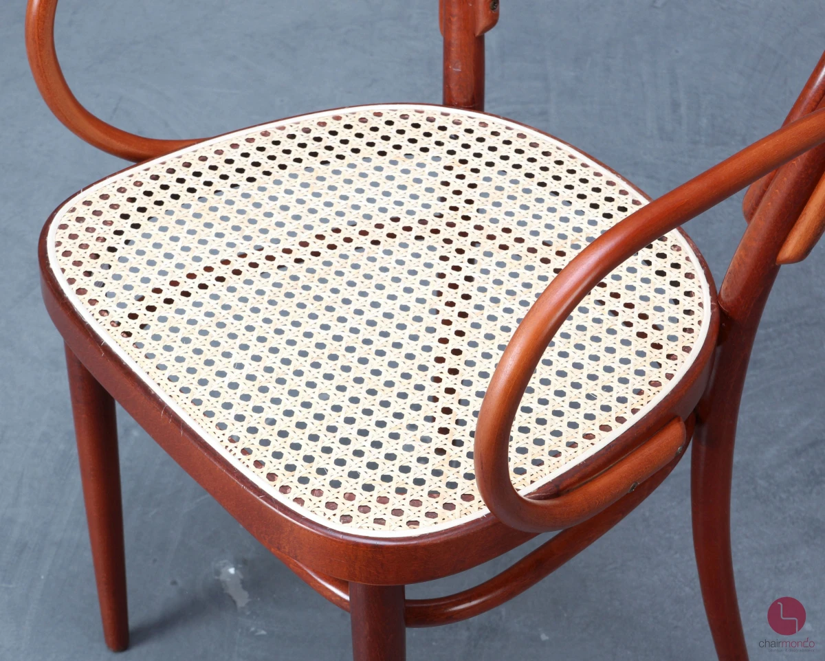 Thonet 214 F Bugholzstuhl Mahagoni mit Geflecht gebraucht