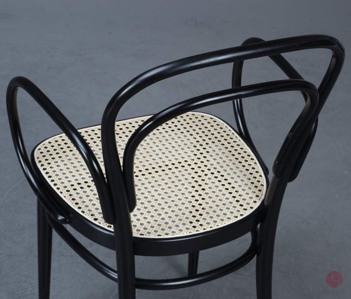 Thonet 214 F Kaffeehausstuhl Schwarz mit Wiener Geflecht gebraucht