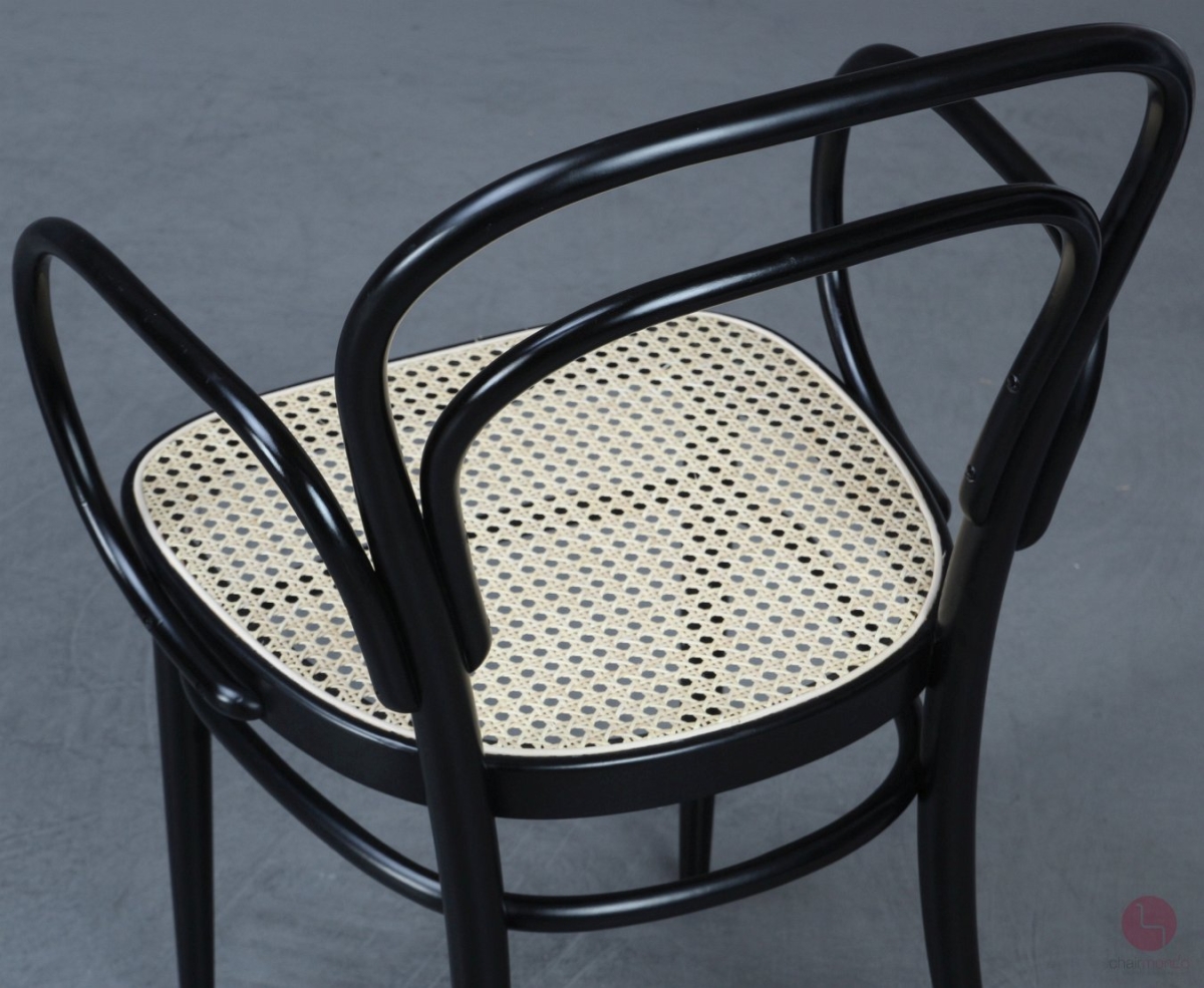 Thonet 214 F Kaffeehausstuhl Schwarz mit Wiener Geflecht gebraucht