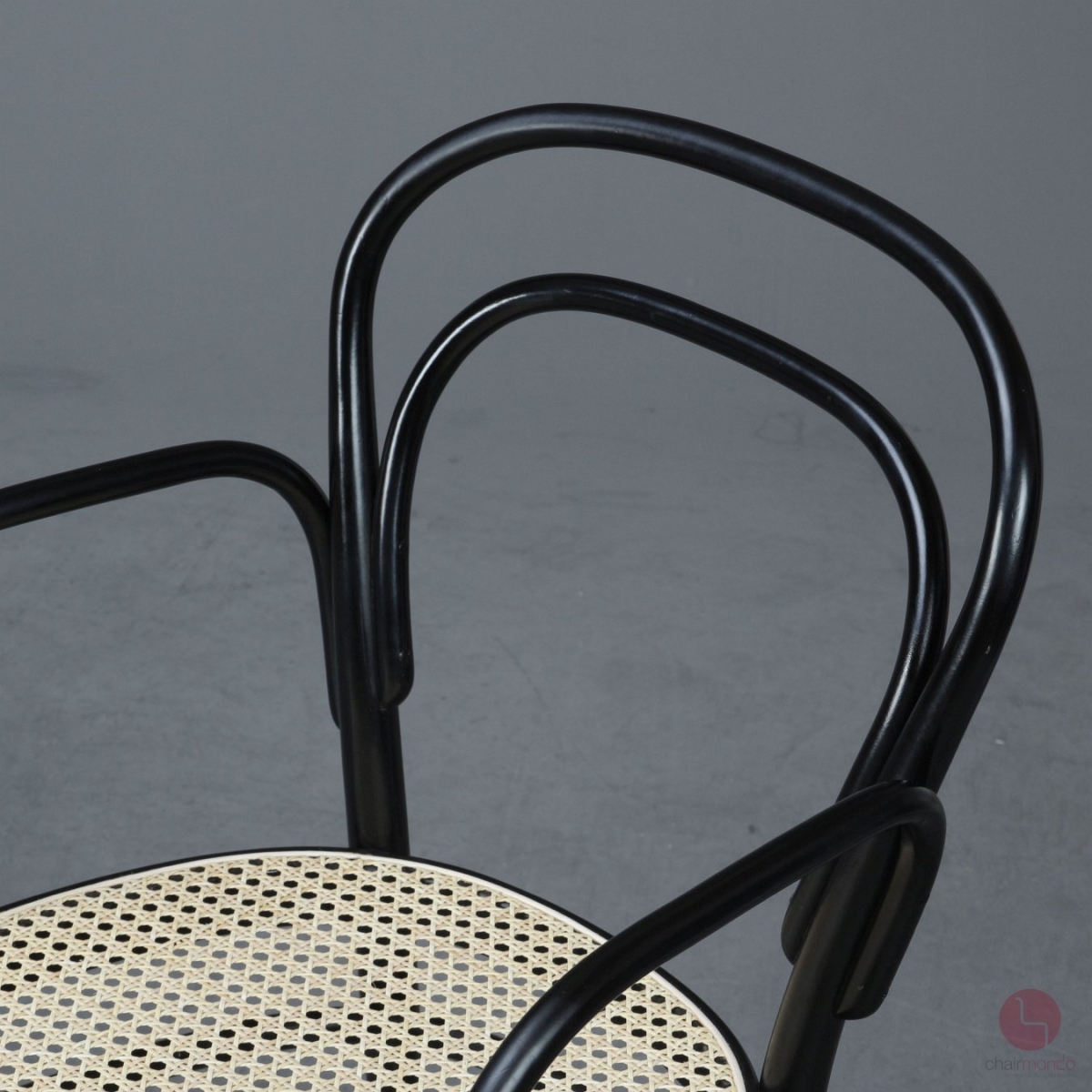 Thonet 214 F Kaffeehausstuhl Schwarz mit Wiener Geflecht gebraucht