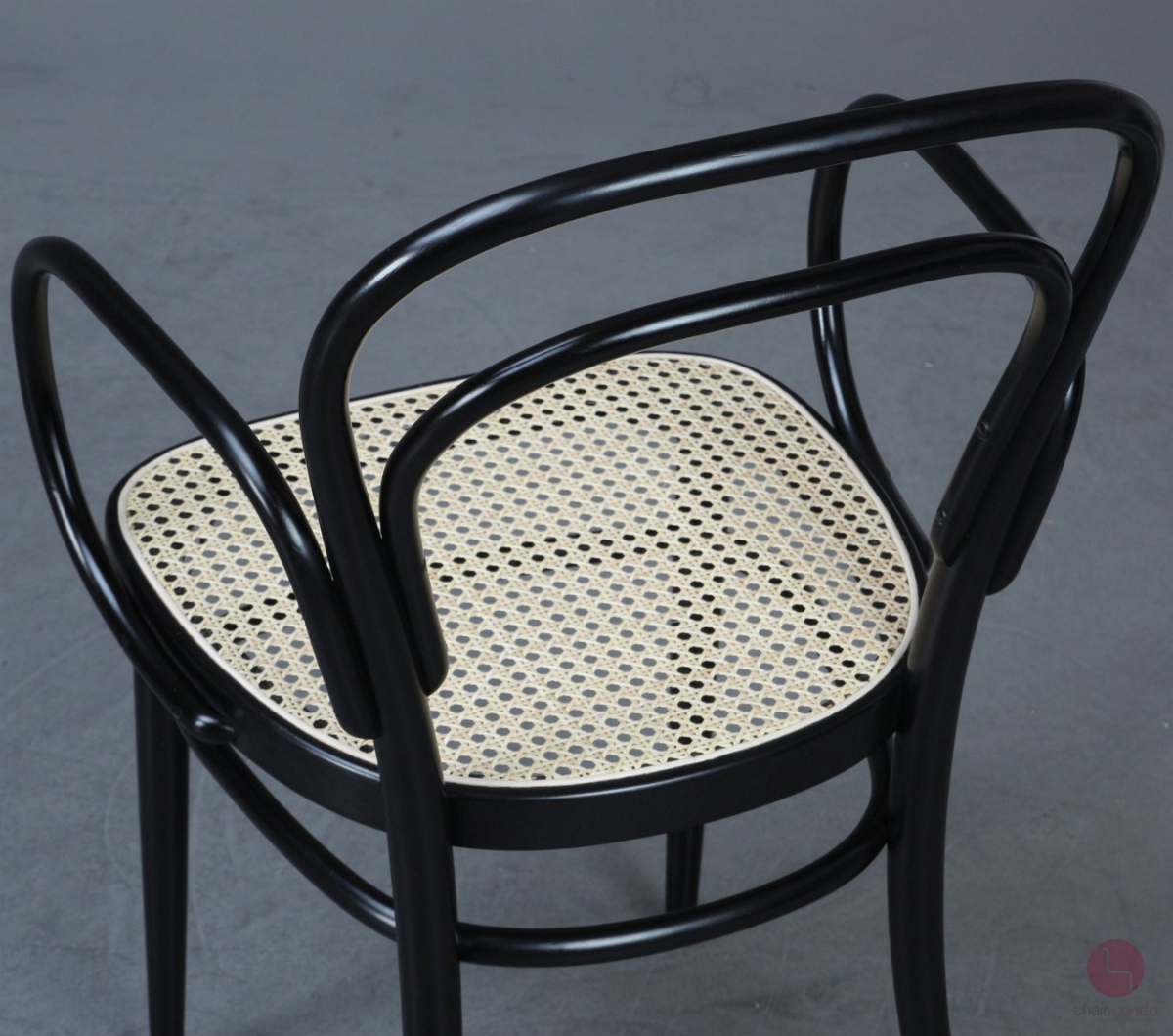 Thonet 214 F Kaffeehausstuhl Schwarz mit Wiener Geflecht gebraucht
