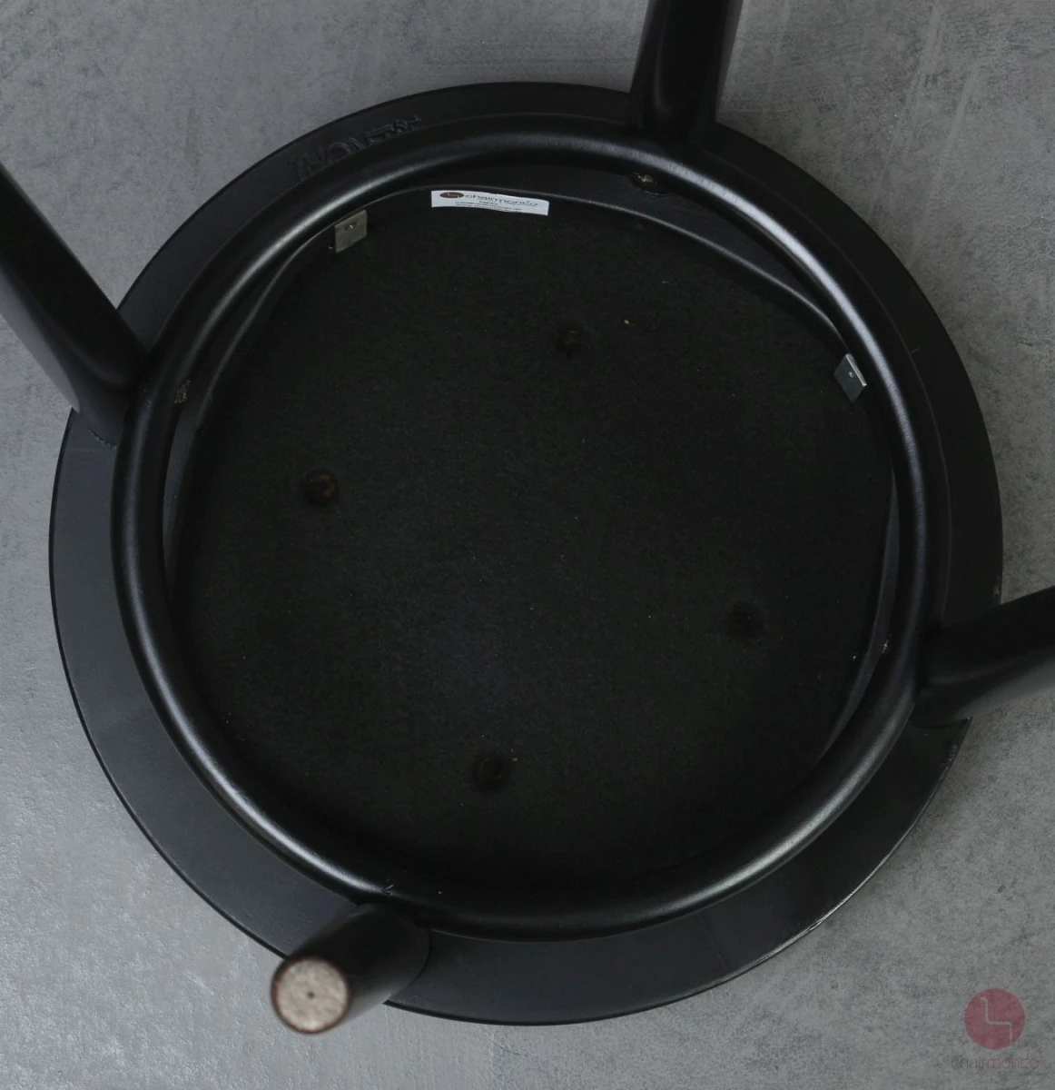 Thonet 214 PH Hocker mit neuem Leder schwarz