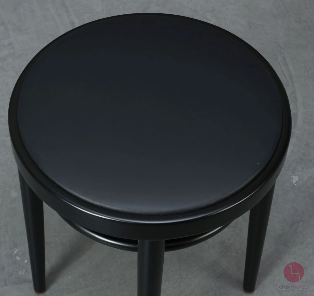 Thonet 214 PH Bugholz Hocker mit neuem schwarzem Leder gebraucht Thonet 214 PH Bugholz Hocker mit neuem schwarzem Leder gebraucht